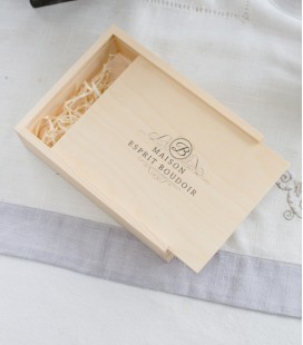 WOOD BOX SIGNATURE 13x18 avec insert usb + 10 Contrecollages