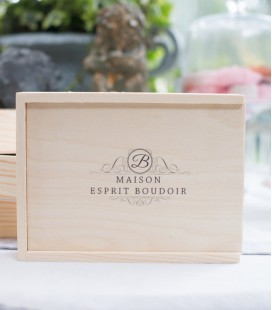 WOOD BOX SIGNATURE 13x18 + EMPLACEMENT USB