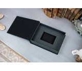 PORTFOLIO LIN NOIR 13x18 AVEC INSERT USB