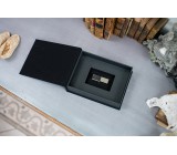 PORTFOLIO LIN NOIR 13x18 AVEC INSERT USB