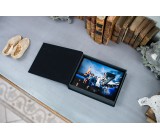 PORTFOLIO LIN NOIR 13x18 AVEC INSERT USB