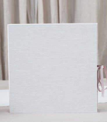 COFFRET LIVRE LIN BEIGE 30x30